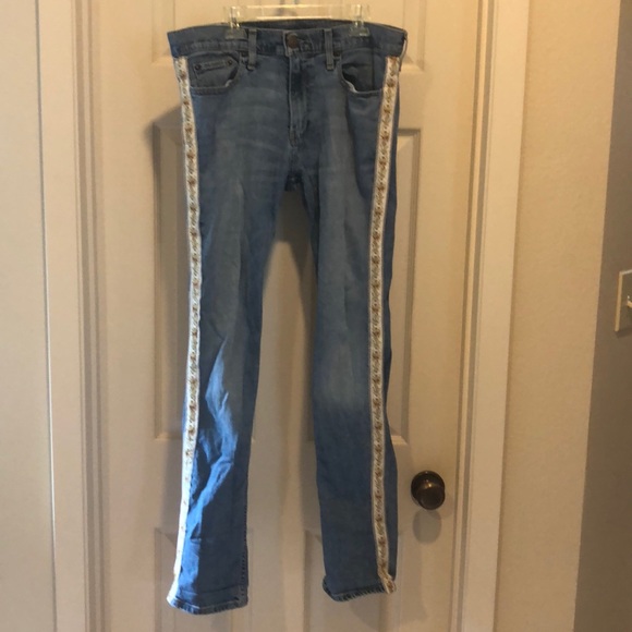 Hollister Skinny Jeans With Flower Trim - Picture 1 of 3